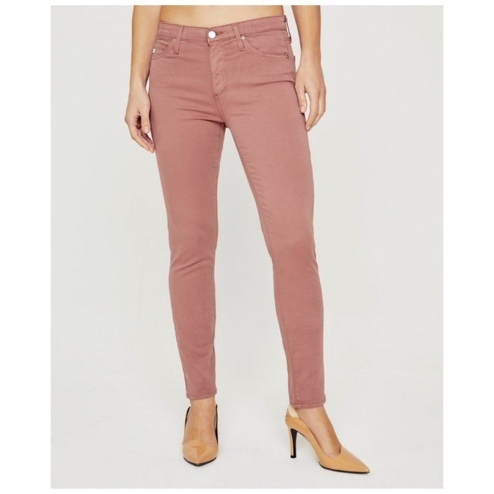 AG Adriano Goldschmied The Legging Ankle Super Skinny Ankle Pants Rose Size 27R